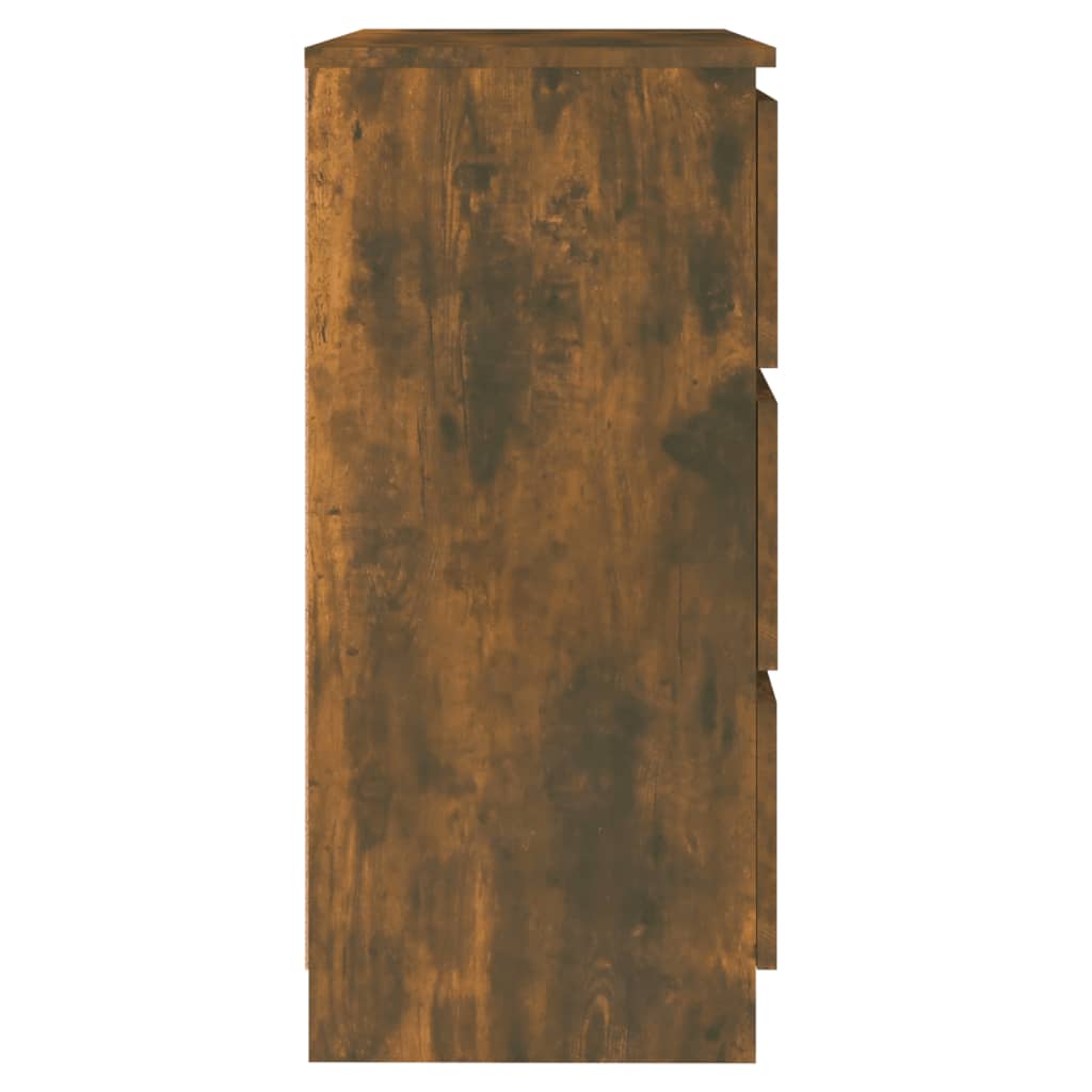 Dressoir 60X35X76 Cm Bewerkt Hout Kleurig Gerookt eiken