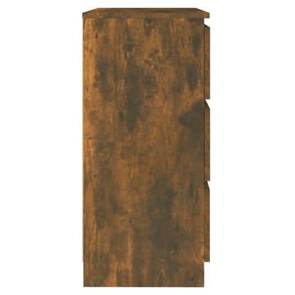 Dressoir 60X35X76 Cm Bewerkt Hout Kleurig Gerookt eiken