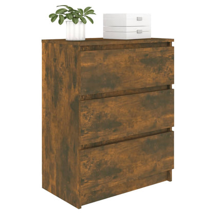 Dressoir 60X35X76 Cm Bewerkt Hout Kleurig Gerookt eiken