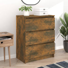 Dressoir 60X35X76 Cm Bewerkt Hout Kleurig Gerookt eiken