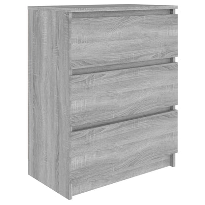 Dressoir 60X35X76 Cm Bewerkt Hout Eikenkleurig Grijs sonoma