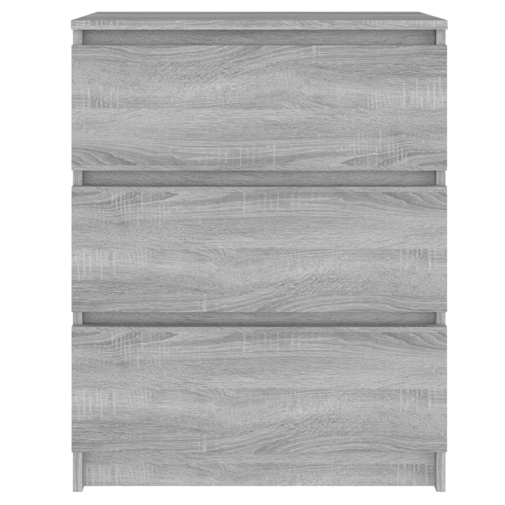 Dressoir 60X35X76 Cm Bewerkt Hout Eikenkleurig Grijs sonoma