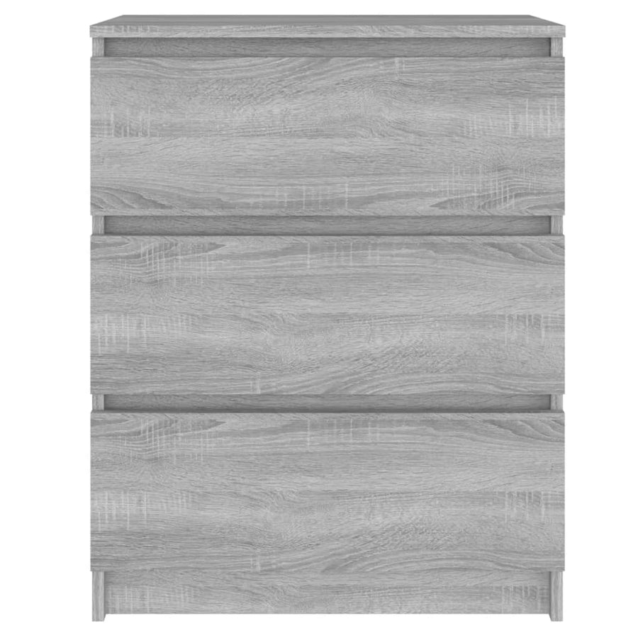 Dressoir 60X35X76 Cm Bewerkt Hout Eikenkleurig Grijs sonoma