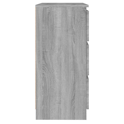 Dressoir 60X35X76 Cm Bewerkt Hout Eikenkleurig Grijs sonoma