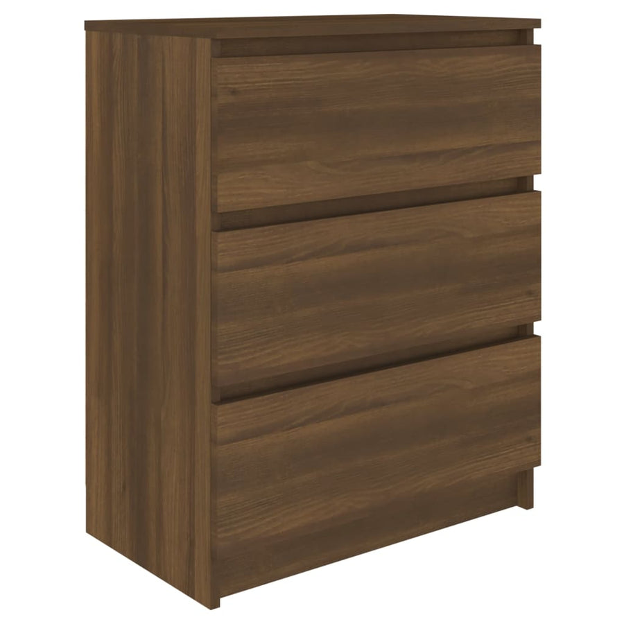 Dressoir 60X35X76 Cm Bewerkt Hout bruin eikenkleur