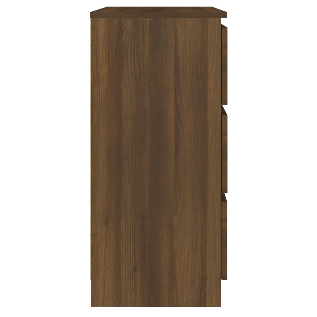 Dressoir 60X35X76 Cm Bewerkt Hout bruin eikenkleur