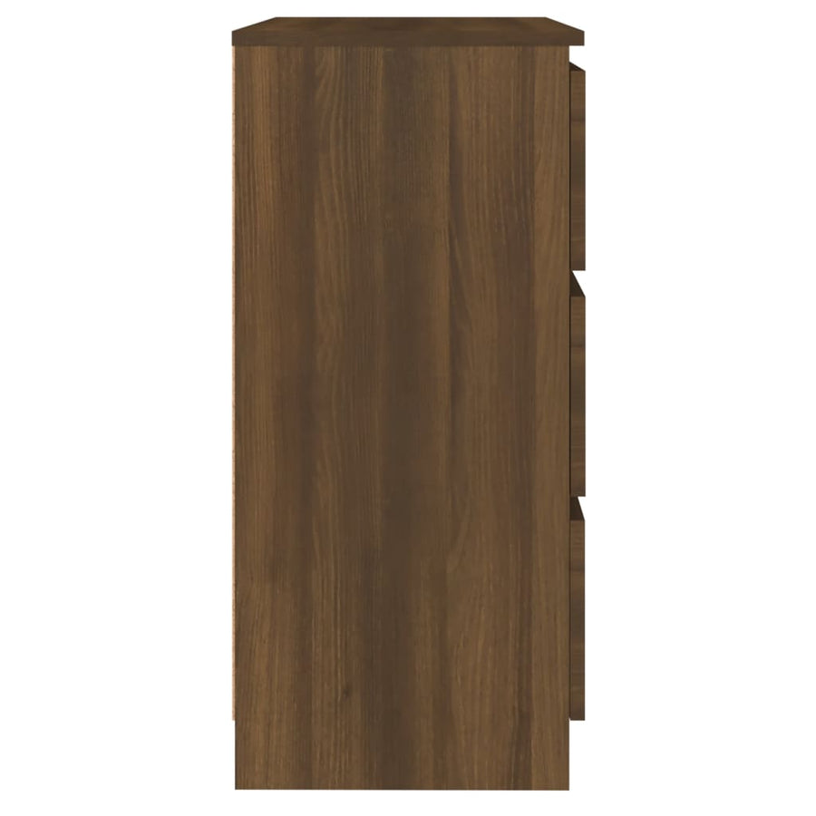 Dressoir 60X35X76 Cm Bewerkt Hout bruin eikenkleur