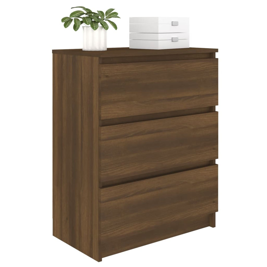 Dressoir 60X35X76 Cm Bewerkt Hout bruin eikenkleur