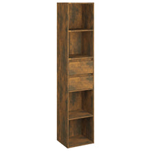 Boekenkast 36x30x171 cm bewerkt hout gerookt eikenkleurig Gerookt eiken