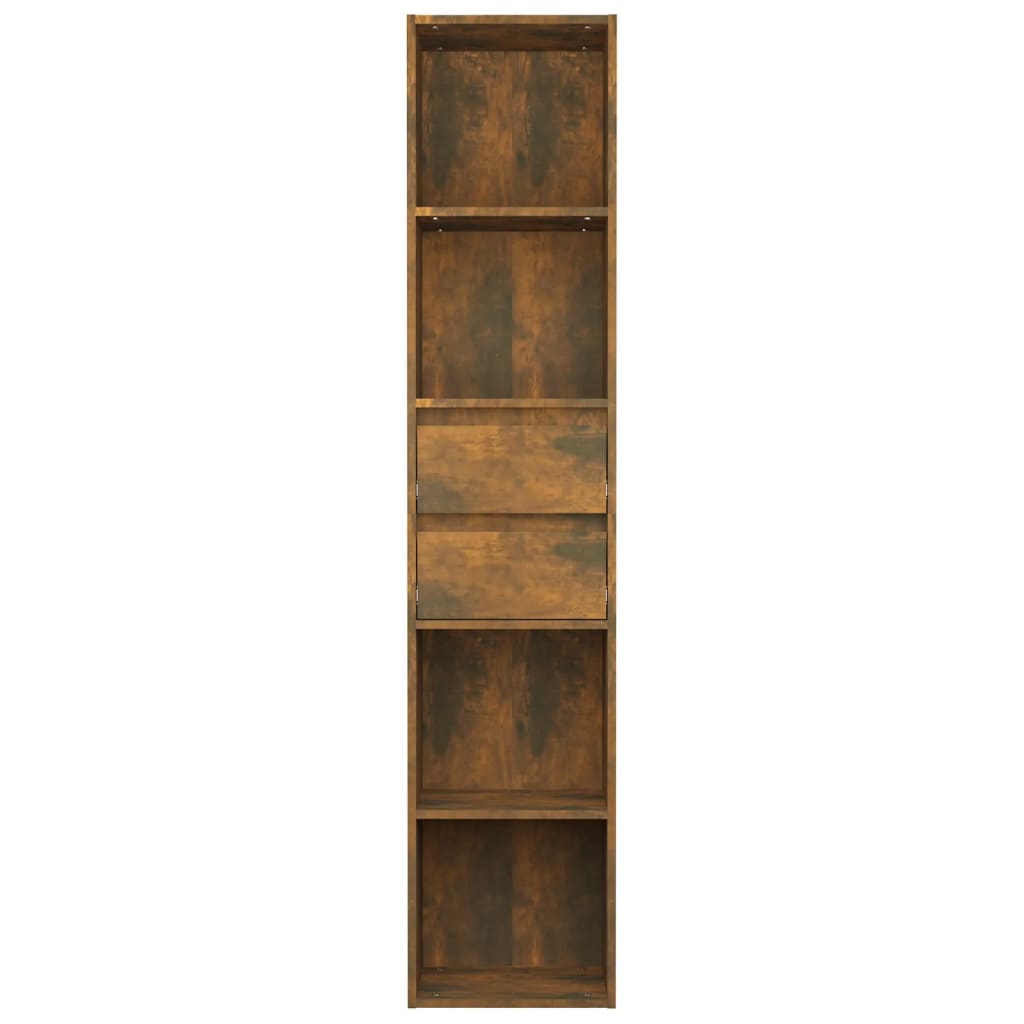 Boekenkast 36x30x171 cm bewerkt hout gerookt eikenkleurig Gerookt eiken