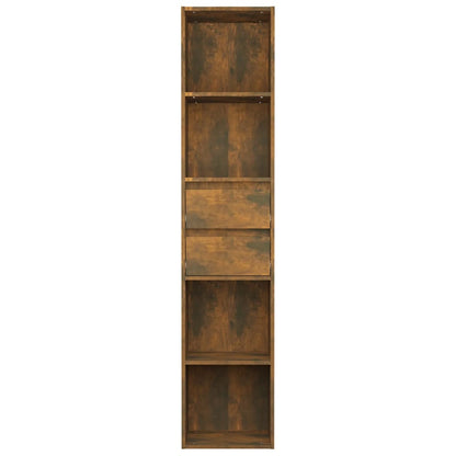 Boekenkast 36x30x171 cm bewerkt hout gerookt eikenkleurig Gerookt eiken