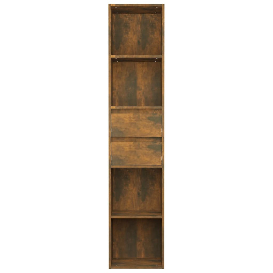 Boekenkast 36x30x171 cm bewerkt hout gerookt eikenkleurig Gerookt eiken