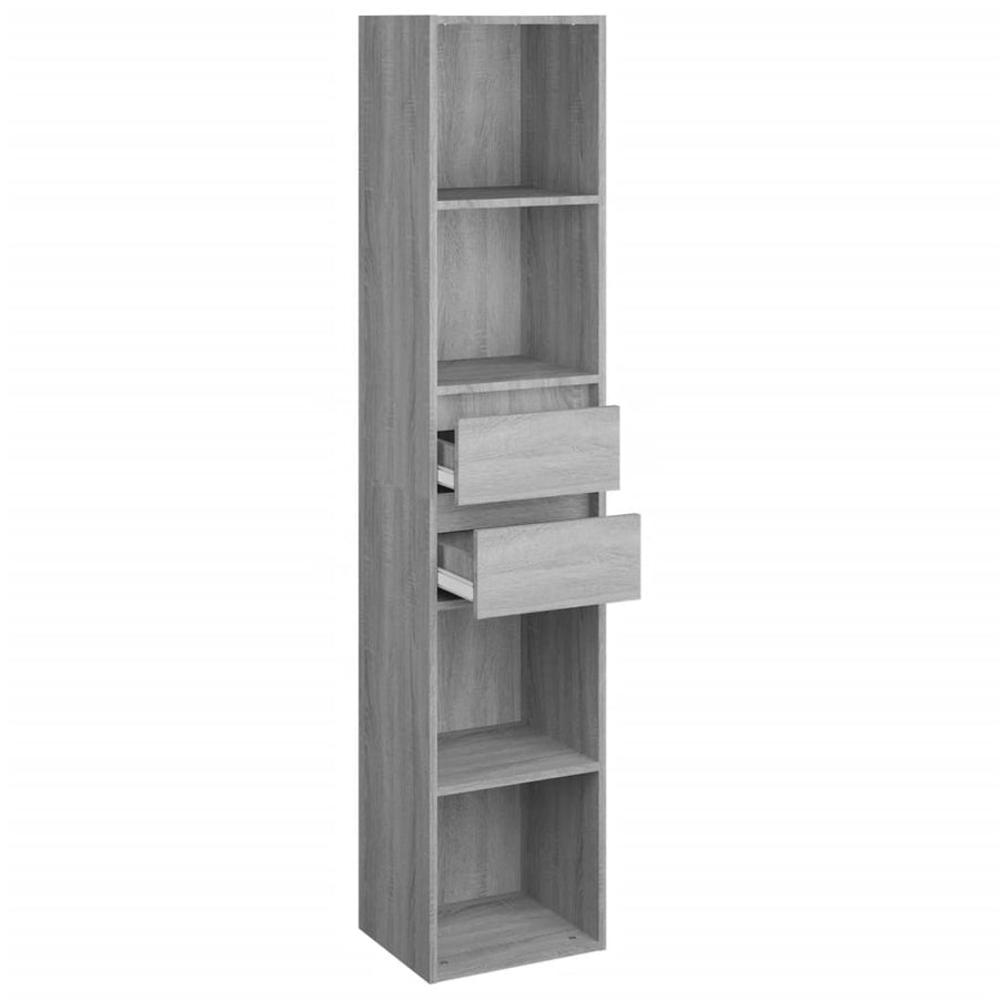 Boekenkast 36x30x171 cm bewerkt hout grijs sonoma eikenkleurig Grijs sonoma