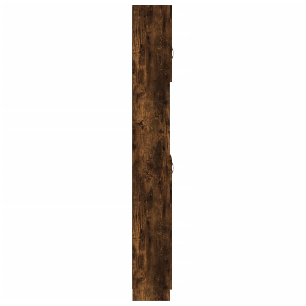 Badkamerkast 32X25,5X90 Cm Bewerkt Hout Kleurig Gerookt eiken