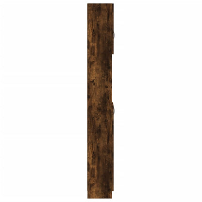 Badkamerkast 32X25,5X90 Cm Bewerkt Hout Kleurig Gerookt eiken