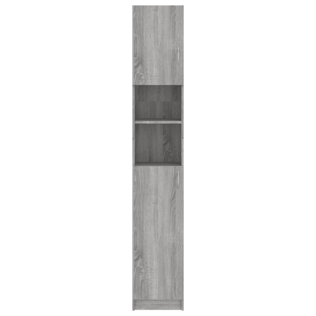 Badkamerkast 32X25,5X90 Cm Bewerkt Hout Eiken Grijs sonoma