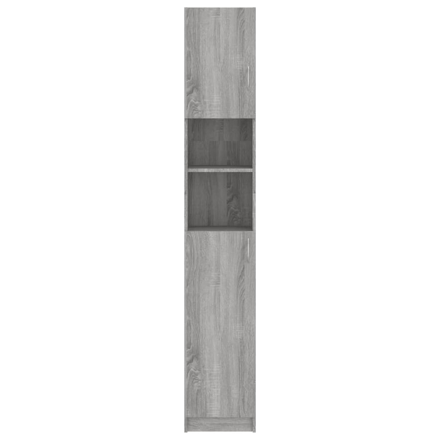 Badkamerkast 32X25,5X90 Cm Bewerkt Hout Eiken Grijs sonoma