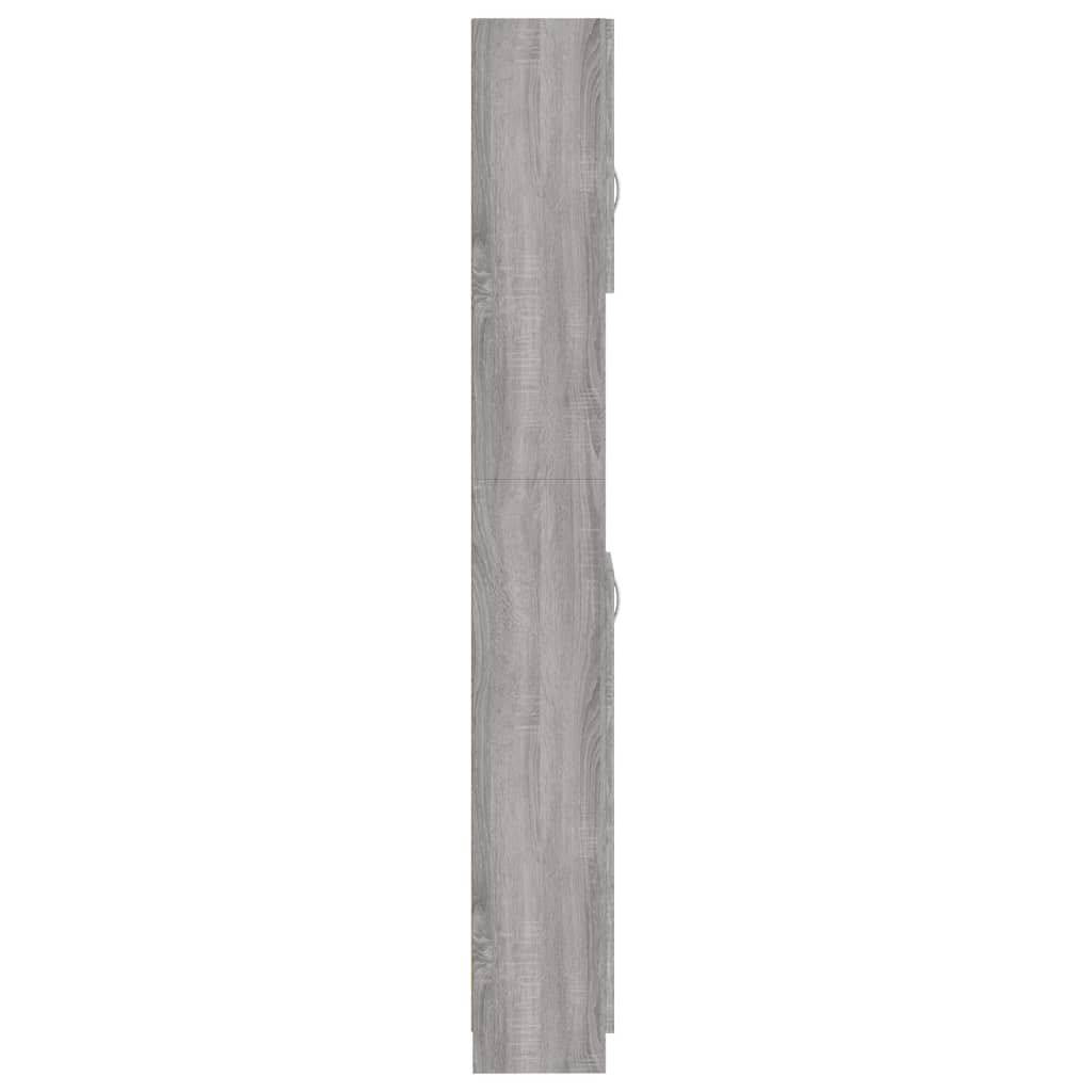 Badkamerkast 32X25,5X90 Cm Bewerkt Hout Eiken Grijs sonoma