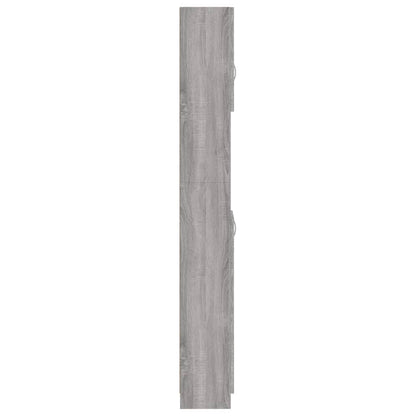 Badkamerkast 32X25,5X90 Cm Bewerkt Hout Eiken Grijs sonoma