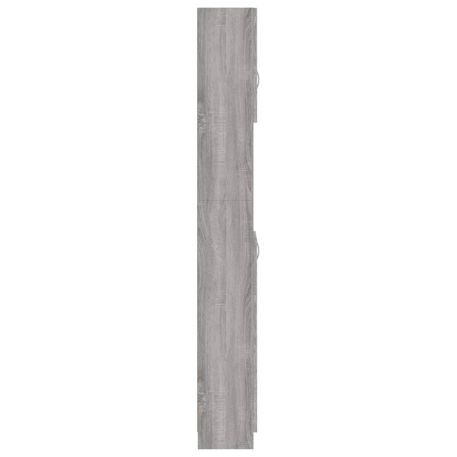 Badkamerkast 32X25,5X90 Cm Bewerkt Hout Eiken Grijs sonoma