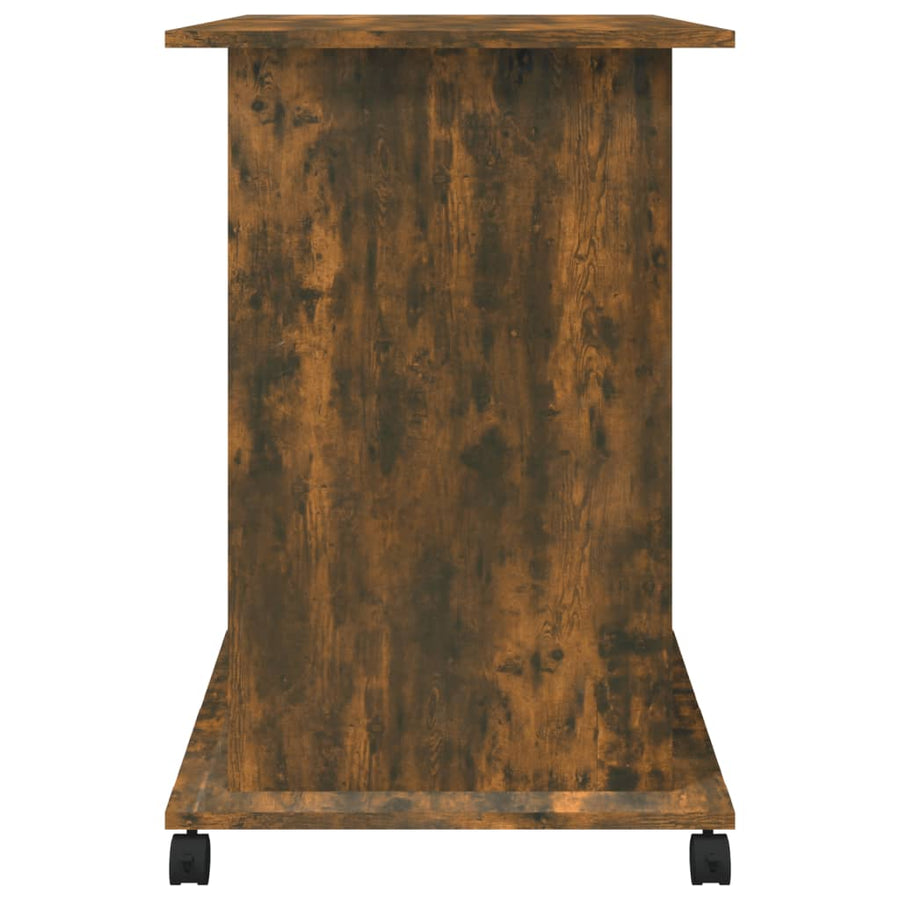 Computerbureau 80x50x75 cm bewerkt hout gerookt eikenkleurig Gerookt eiken
