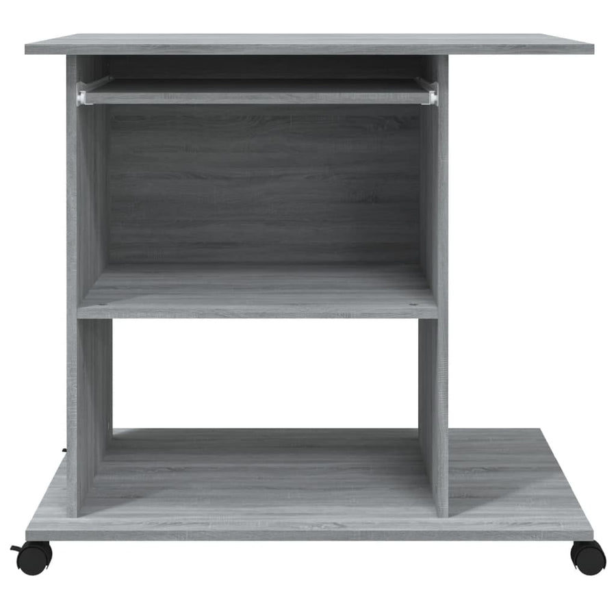 Computerbureau 80x50x75 cm bewerkt hout grijs sonoma eikenkleur Grijs sonoma
