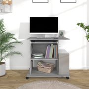 Computerbureau 80x50x75 cm grijs sonoma eiken