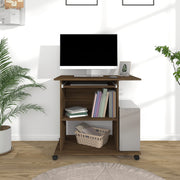 Computerbureau 80x50x75 cm bewerkt hout bruin