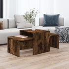 Coffee table set 100x48x40 cm engineered wood smoked oak look