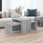Salontafelset 100x48x40 cm bewerkt hout grijs