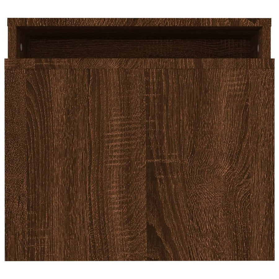 Salontafelset 100x48x40 cm bewerkt hout bruineikenkleurig bruin eikenkleur