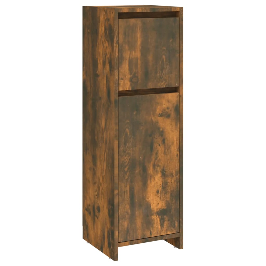 Badkamerkast 30X30X95 Cm Bewerkt Hout Kleurig Gerookt eiken