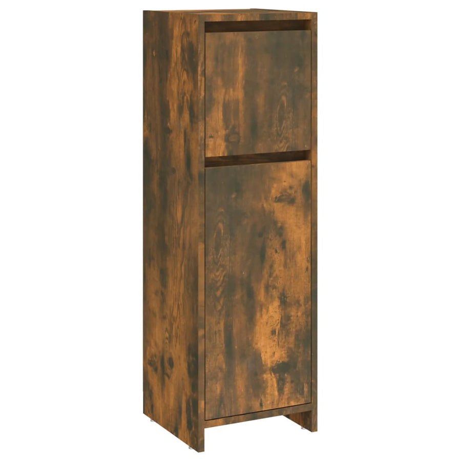 Badkamerkast 30X30X95 Cm Bewerkt Hout Kleurig Gerookt eiken