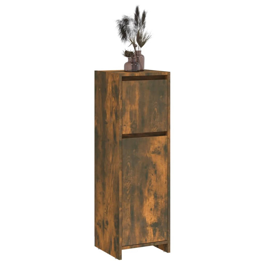 Badkamerkast 30X30X95 Cm Bewerkt Hout Kleurig Gerookt eiken