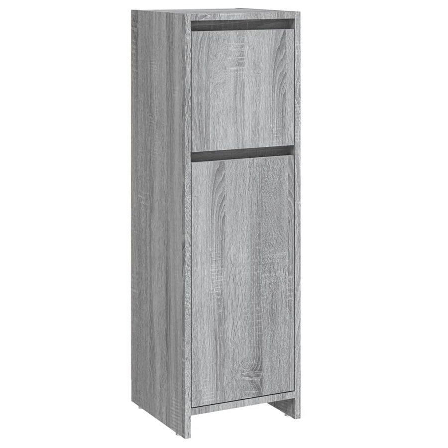 Badkamerkast 30X30X95 Cm Bewerkt Hout Eikenkleurig Grijs sonoma