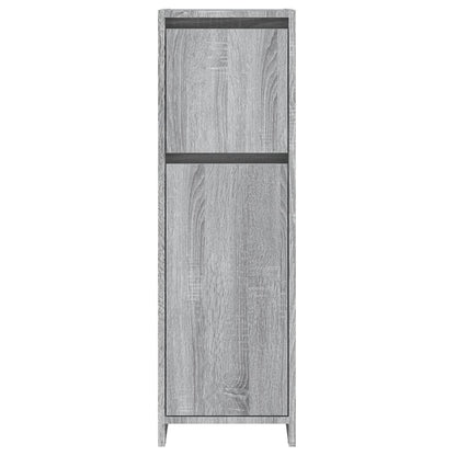 Badkamerkast 30X30X95 Cm Bewerkt Hout Eikenkleurig Grijs sonoma