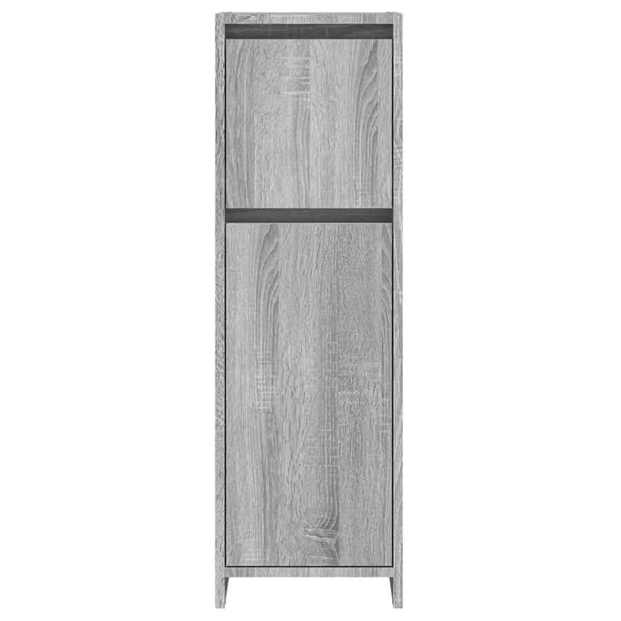 Badkamerkast 30X30X95 Cm Bewerkt Hout Eikenkleurig Grijs sonoma