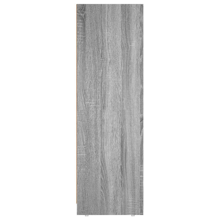 Badkamerkast 30X30X95 Cm Bewerkt Hout Eikenkleurig Grijs sonoma
