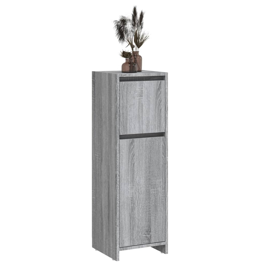 Badkamerkast 30X30X95 Cm Bewerkt Hout Eikenkleurig Grijs sonoma
