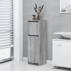 Badkamerkast 30x30x95 cm bewerkt hout grijs