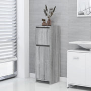 Badkamerkast 30x30x95 cm bewerkt hout grijs