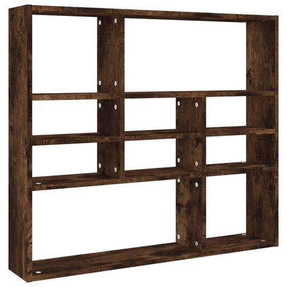 Wandschap 90x16x78 cm bewerkt hout gerookt eikenkleurig Gerookt eiken