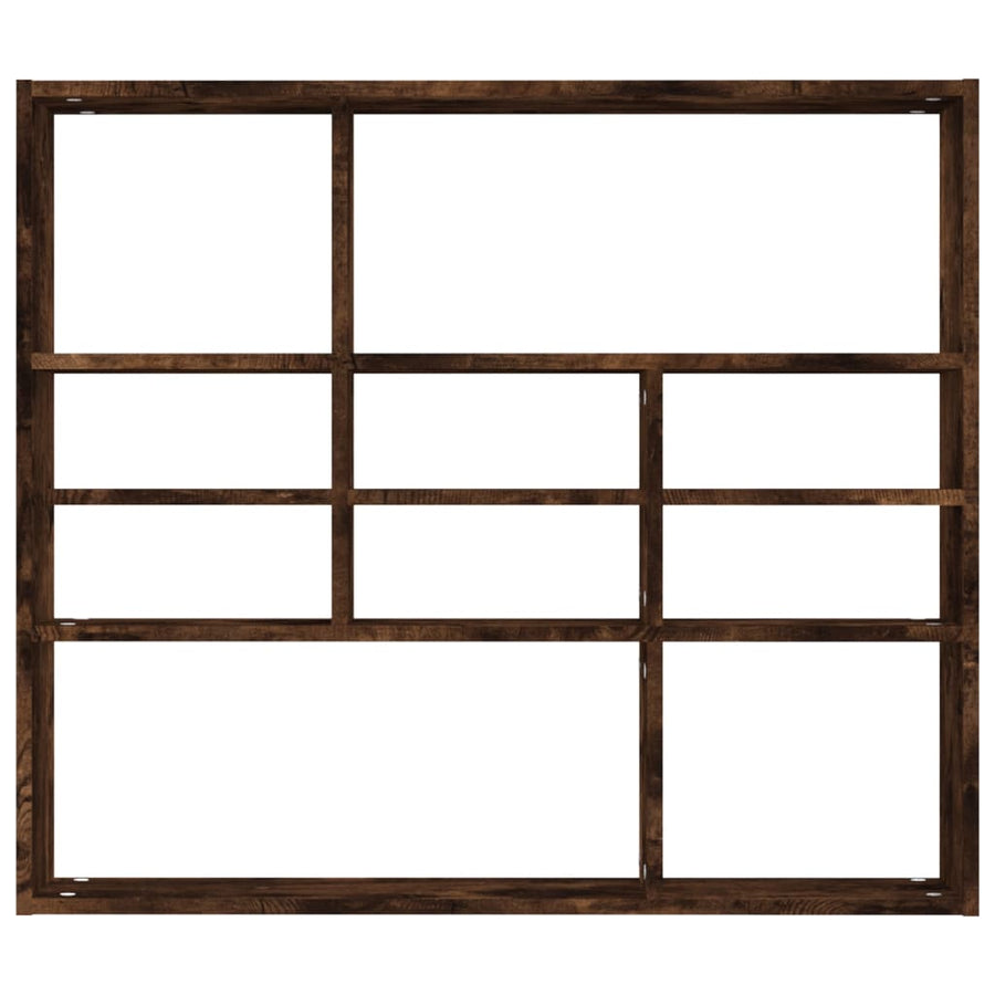 Wandschap 90x16x78 cm bewerkt hout gerookt eikenkleurig Gerookt eiken