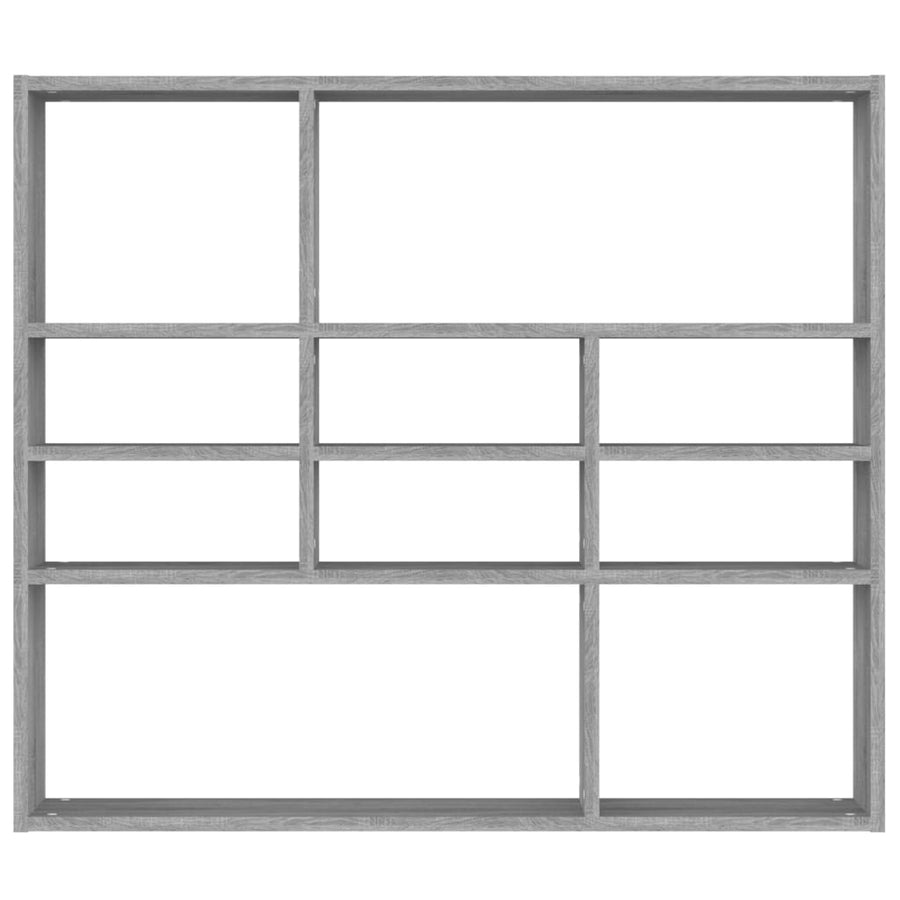 Wandschap 90x16x78 cm bewerkt hout grijs sonoma eikenkleurig Grijs sonoma
