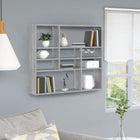 Wandschap 90x16x78 cm bewerkt hout grijs sonoma