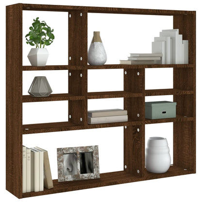 Wandschap 90X6X78 Cm Bewerkt Hout Bruineikenkleurig bruin eikenkleur