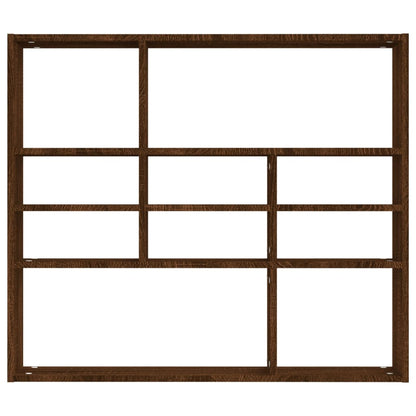 Wandschap 90X6X78 Cm Bewerkt Hout Bruineikenkleurig bruin eikenkleur