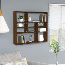 Wandschap 90X6X78 Cm Bewerkt Hout Bruineikenkleurig bruin eikenkleur
