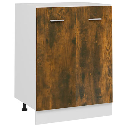 Onderkast 60x46x81,5 cm bewerkt hout gerookt eikenkleurig Onderkast