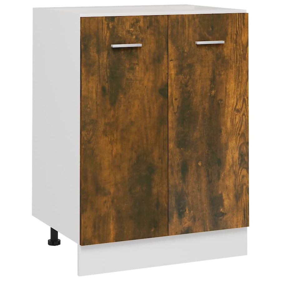 Onderkast 60x46x81,5 cm bewerkt hout gerookt eikenkleurig Onderkast